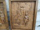 Anciens Panneaux De Bois Sculpté Scènes De Genre - Holz