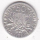 50 Centimes Semeuse 1907, En Argent - 50 Centimes