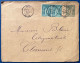 Lettre Entier 1891 Sage 5c Vert + Complément N°75 5c Vert Paire Oblitérés Dateur " VICHY /ALLIER " Pour Clermont FERRAND - Standard Covers & Stamped On Demand (before 1995)