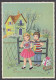 117678/ Enfants Avec Des Fleurs Et Des Cadeaux, Gaufrée, Ed M.D. Paris - Mother's Day