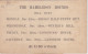 Petit Entier Cartonné Repiqué The Hambledon Hounds Half Penny Brun "Victoria" Obl. Le 13 DE 84 Pour Bishop's - Material Postal