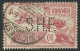 Rare ROMANIA Perfin Perforé ,,S.H.F. '' CTO -Catalog Of Romanian Perfins Laszlo Eros  B RARE ( 6-20 Examples Reported ) - Used Stamps