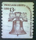 United States, Scott #1618, Used(o) Coil, 1975, Americana Series: Liberty Bell, 13¢, Brown - Gebruikt