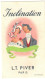 CARTE PARFUMEE PUBLICITAIRE PUBLICITE LT PIVER PARFUM INCLINATION SALON DE COIFFURE ANDRIEU BIZE MINERVOIS THEME COUPLE - Anciennes (jusque 1960)