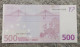 European Union  500 Euro Banknote 2002 Rare X0 Series Germany 500€ 2002 - 500 Euro