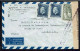 Grèce. 1947-48. N° 538 X 2 + 556 Sur Env. Par Avion D'Athènes Pour Bures-Sur-Yvette (Fr) Bande Avec Cachet De Contrôle. - Covers & Documents