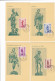 Carte Maximum Belgique 1944 8 Cartes 615 à 622 Timbres Antituberculeux Métiers Anciens - 1934-1951