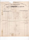 Facture Ets : Lamarre   1855  Etoile De Paris     Timbre N°14 20 C Bleu Foncé  Napoléon III  Pour  Nantes - 1800 – 1899