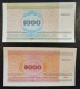 Belarus (2 Notes 1998) - 1000 (P16) + 5000 (P17) Roubles - UNC - Belarus