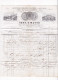 Facture Ets : Exploitation De Caoutchouc  Seel & Mayor 1856   Timbre N° 14 Bleu Foncé  Pour Nantes - 1800 – 1899