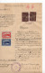 1937. KINGDOM OF YUGOSLAVIA,SERBIA,SOMBOR,4 DUNAVSKA BANOVINA REVENUE STAMPS,SOMBOR REGIONAL COURT CERTIFICATE - Storia Postale