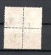 Iceland 1928 Old Overprinted Airmail Stamp (Michel 122) Nice Used In Block Of Four - Poste Aérienne