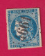 N°45 GC 4661 POUSSAN HERAULT COTE 40€ SUR BLEU BRIEFMARKEN STAMP FRANCE - 1870 Bordeaux Printing