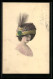 AK Dame Mit Hut Welcher Mit Federn Geschmückt Ist  - Mode