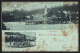 Mondschein-AK Trostberg /Atz, Hochwasser 1899, Gesellschaft Auf Einem Boot, Totalansicht Vom Wasser  - Floods