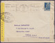 Algérie - Env. Affr. 4F Flam. "ALGER R.P. /29 OCT 1943/ UN SEUL BUT / LA VICTOIRE" Pour LONDON Bandes Et Cachet Censure  - Lettres & Documents