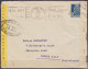 Algérie - Env. Affr. 4F Flam. "ALGER R.P. /29 OCT 1943/ UN SEUL BUT / LA VICTOIRE" Pour LONDON Bandes Et Cachet Censure  - Storia Postale