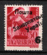 Carpatho-Ukraine 1945, 60f On 30f,  Steiden 6 Var, Kr. 5 Var, SHIFTED Overprint, Type V RARE, Signed, MNH** - Ukraine Sub-Carpathique