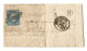 1862 Griffe H Boite à Lettres Rurale Teteghem Dunkerque 59 Nord Vers Copens Meunier Quaedypre Bergues Losange 1152 - 1862 Napoléon III