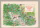 A0289} BRD  - AK (DDR-Zeit): Thüringer Wald -  Landkarte Mit Sehenswürdigkeiten - Cartes Géographiques