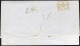 1854-Pontificio Lettera Affrancata 5b. Bianco Rosaceo Con Stampa Inchiostro Grig - Papal States