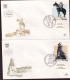 1984-Israele Sculture Serie Cpl. (901/3 Con Bandellette) Su 3 Fdc - FDC