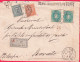 1890-frammento Di Assicurata Per L.100 Variamente Affrancato, I Due Valori Con E - Storia Postale