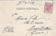 1905-Romania Cartolina Con Francobolli Rumeni In Rilievo Diretta In Italia - Storia Postale