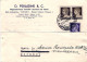 1945-cartolina Commerciale Affrancata Due 10c.+L.1 Con Fasci Imperiale Emissione - Storia Postale