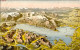 1930-circa-lago Di Garda Cartolina Geografica Con Vista Della Sponda Bresciana E - Carte Geografiche
