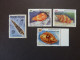 POLYNESIE FRANCAISE, COQUILLAGES, Années 1979 Et 1996, YT N° 142 + N° 503-504-505 Oblitérés - Used Stamps