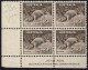 AUSTRALIA 1938 KGVI 9d X 4 Block, Chocolate SG173 MNH With Bottom & Side Gutter - Nuovi