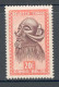 Belgian Congo 1947 Mask Ba-Luba Tribe 20 Fr MNH ** - Autres & Non Classés