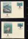 NIUE  822-825, 4 FDC, WWF, Weltweiter Naturschutz: Delphine, 1993 - Niue