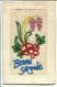 CPA Ecrite à Coblance 28.12.1923 * BONNE ANNÉE Avec Des Fleurs Le Tout écrit Et Dessiné Avec Des PERLES Enfilées - Brodées