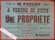 ● Affiche OUSSIAT - PONT D'AIN - Vente Propriété Docteur DUPRE - Me Paccot à Bourg Rue Bourgmayer - (Ain 01) - Timbre - Plakate