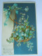 Art Nouveau Jugendstil Panier Avec Myosotis "Vergiss Mein Nicht" Relief Gaufrée Précurseur 1903 (702) - Flowers