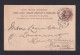 1889 - 1 P. Ganzsache Mit Unten Stehendem Hoster-Stempel Ab London Nach Frankreich - Brieven En Documenten