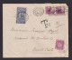 3 Und 10 F. Portomarken Auf Brief Ab Milano Nach Monte Carlo - Lettres & Documents