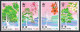 Hong Kong 523-526, 526a, MNH. Michel 540-543, Bl.9. Hong Kong Trees 1988. - Neufs