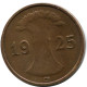 1 REICHSPFENNIG 1925 G ALLEMAGNE Pièce GERMANY #DB772.F.A - 1 Renten- & 1 Reichspfennig