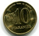 10 GUARANIES 1996 PARAGUAY UNC Münze #W11488.D.A - Paraguay