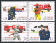 Macao 1060a-1060d, 1061, MNH. Rescue Workers,2001. Firemen, Hazardous Materials. - Ongebruikt