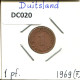 1 PFENNIG 1969 F BRD ALLEMAGNE Pièce GERMANY #DC020.F.A - 1 Pfennig