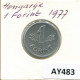 1 FORINT 1977 HUNGRÍA HUNGARY Moneda #AY483.E.A - Hongrie