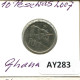 10 PESEWAS 2007 GHANA Coin #AY283.U.A - Ghana