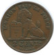 2 CENTIMES 1905 FRENCH Text BÉLGICA BELGIUM Moneda I #AE743.16.E.A - 2 Centimes