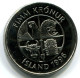 5 KRONA 1996 ISLAND ICELAND UNC Dolphins Münze #W11194.D.A - Islandia