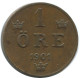 1 ORE 1901 SCHWEDEN SWEDEN Münze #AD238.2.D.A - Zweden
