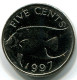 5 CENT 1997 BERMUDA Moneda UNC #W10984.E.A - Bermudes
